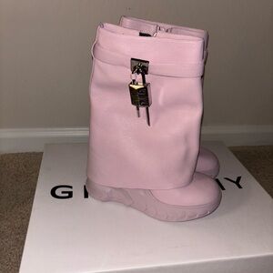 Givenchy Pink Heeled Boots with Sleek Design